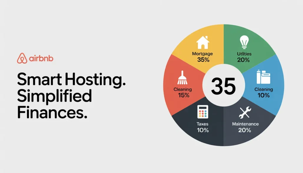 Pie chart of Airbnb operating expenses, showcasing fixed and variable costs.