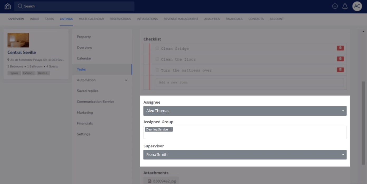 Assign the task to a member of your short-term management company